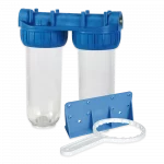 double boîtier de filtration Polypropylène (PP) et Charbon Actif (CTO pour adoucisseur